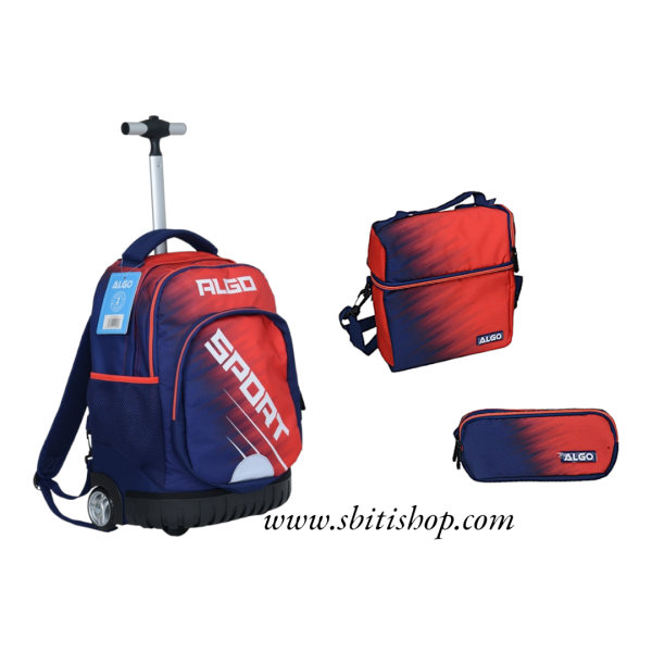 cartable à roulettes ALGO 3 pièces