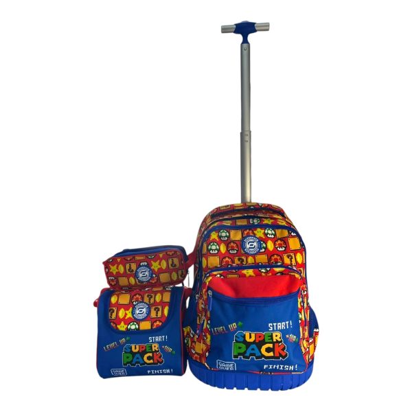 Cartable à roulette SUPERPACK 3 pièces