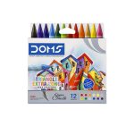 Crayon de cire extra longue DOMS - 12 Couleurs